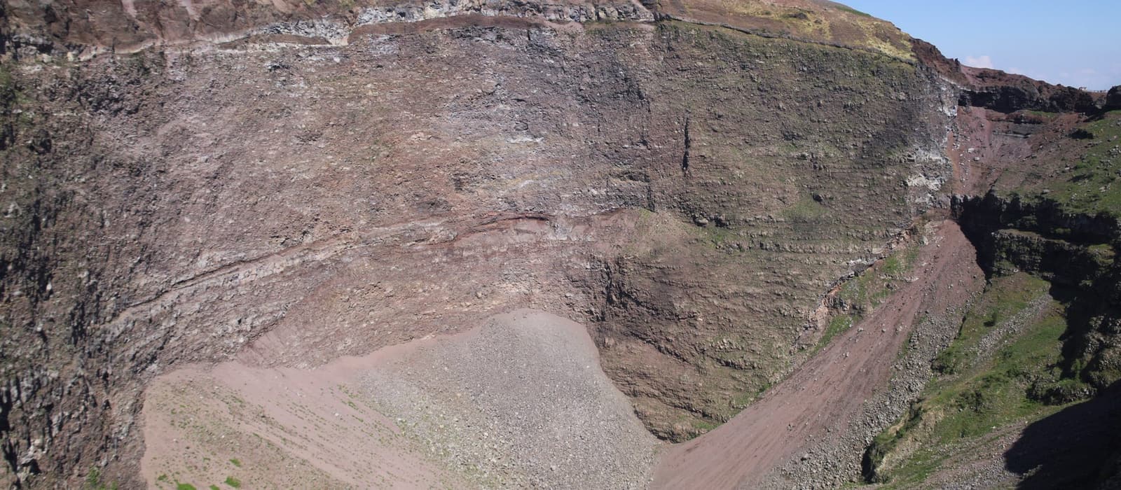 The crater of Vesuvius from the rim path